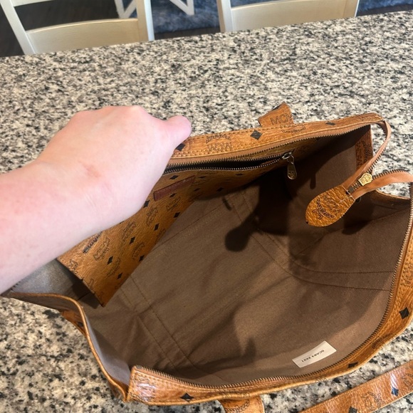 MCM Logo Monogram Tote Bag - Picture 12 of 16